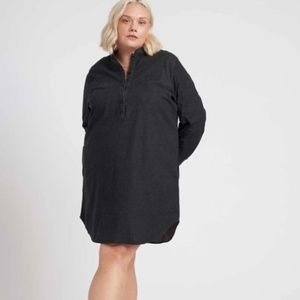 Universal Standard Hannah Denim Shirt Dress - Black Size L (22-24)